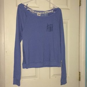 Victoria Secret Pink long sleeve lace shirt